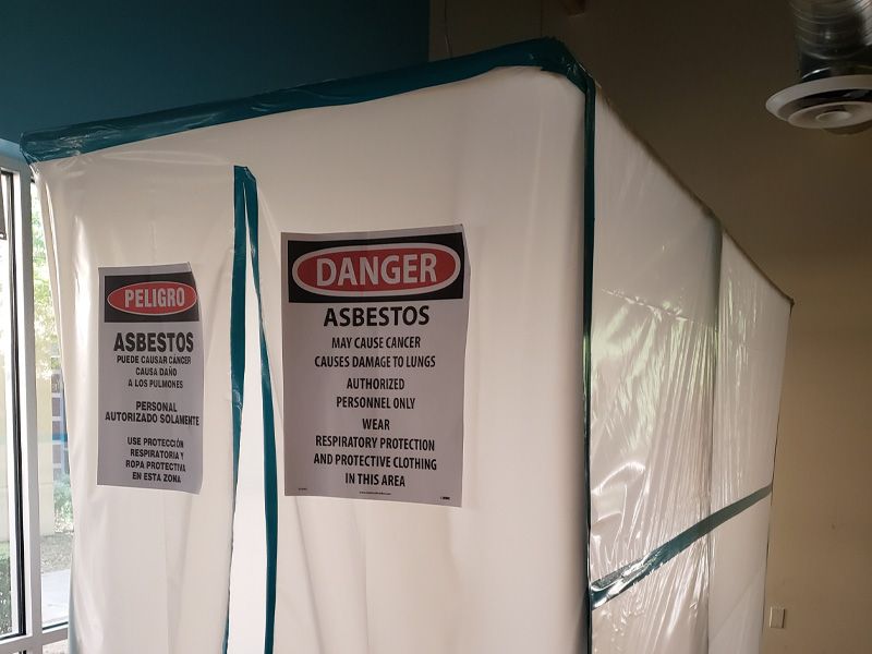 Asbestos protection during repipe
