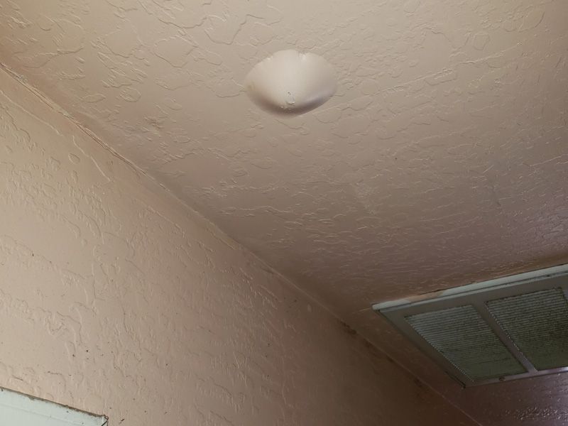 Small water leak in ceiling
